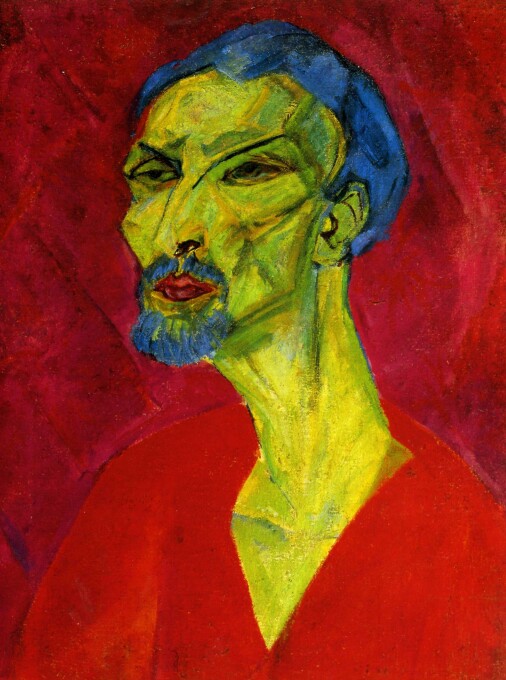 1919 1929 Hanns Katz - Portrait of a Man in red