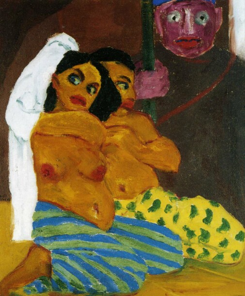 1912 Emil Nolde - Naked&eunuchs the guardian of Harem
