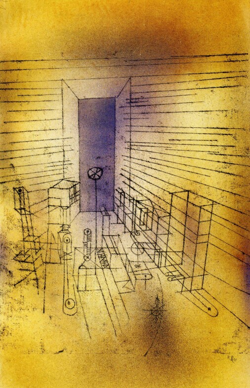1925 Paul Klee - Returning from the Chamber the front door, new version