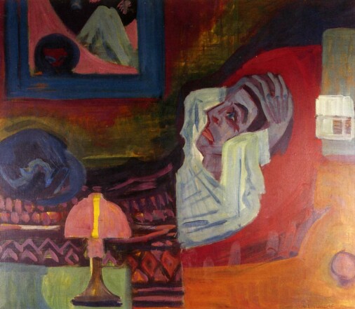 1920 Ernst Ludwig Kirchner - Sick in the night