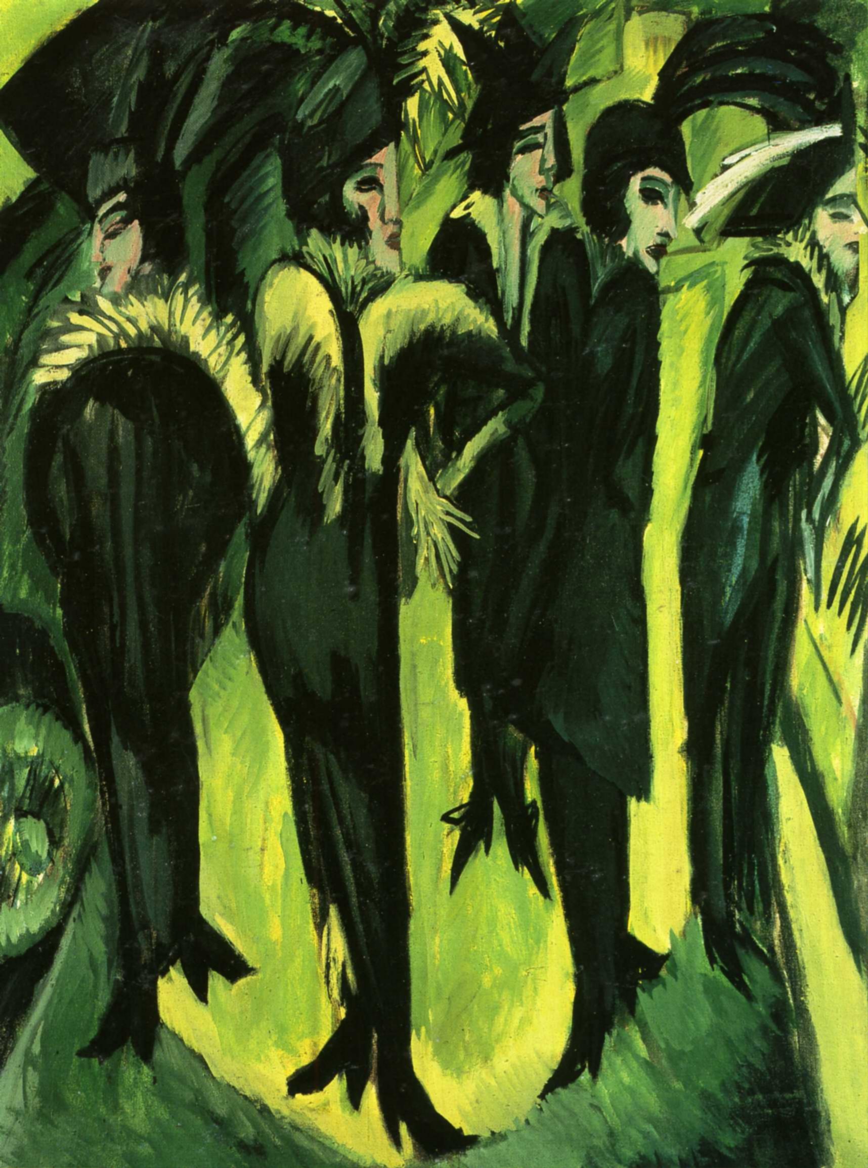 1913 Ernst Ludwig Kirchner - Five women in the street