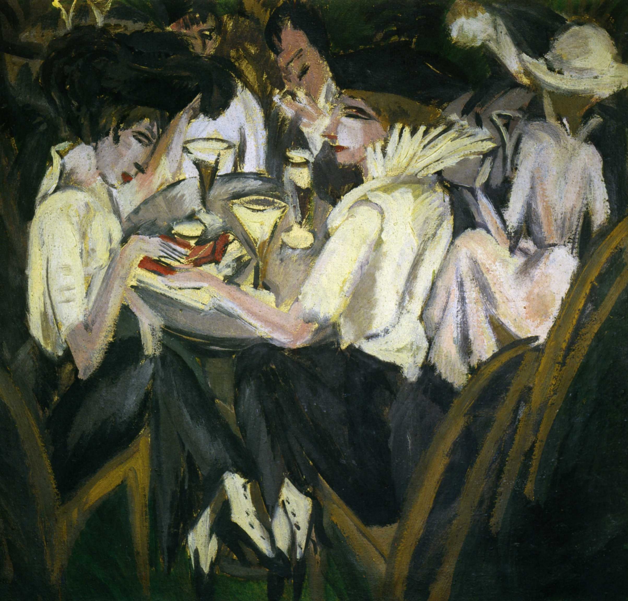 1914 Ernst Ludwig Kirchner - Ladies in cafe, the terrace