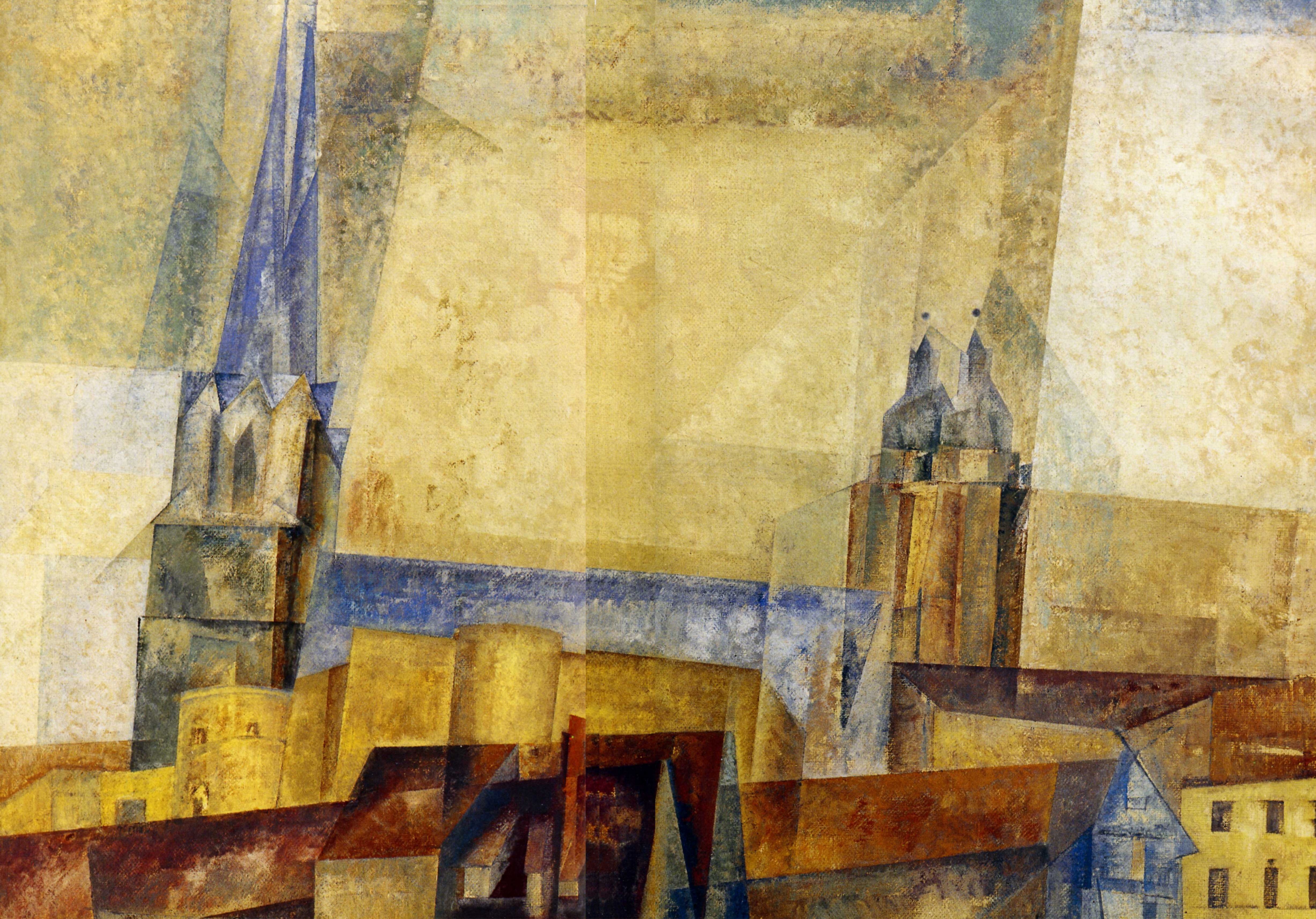 1931 Lyonel Feininger - The tower above the city, Notre-Dame