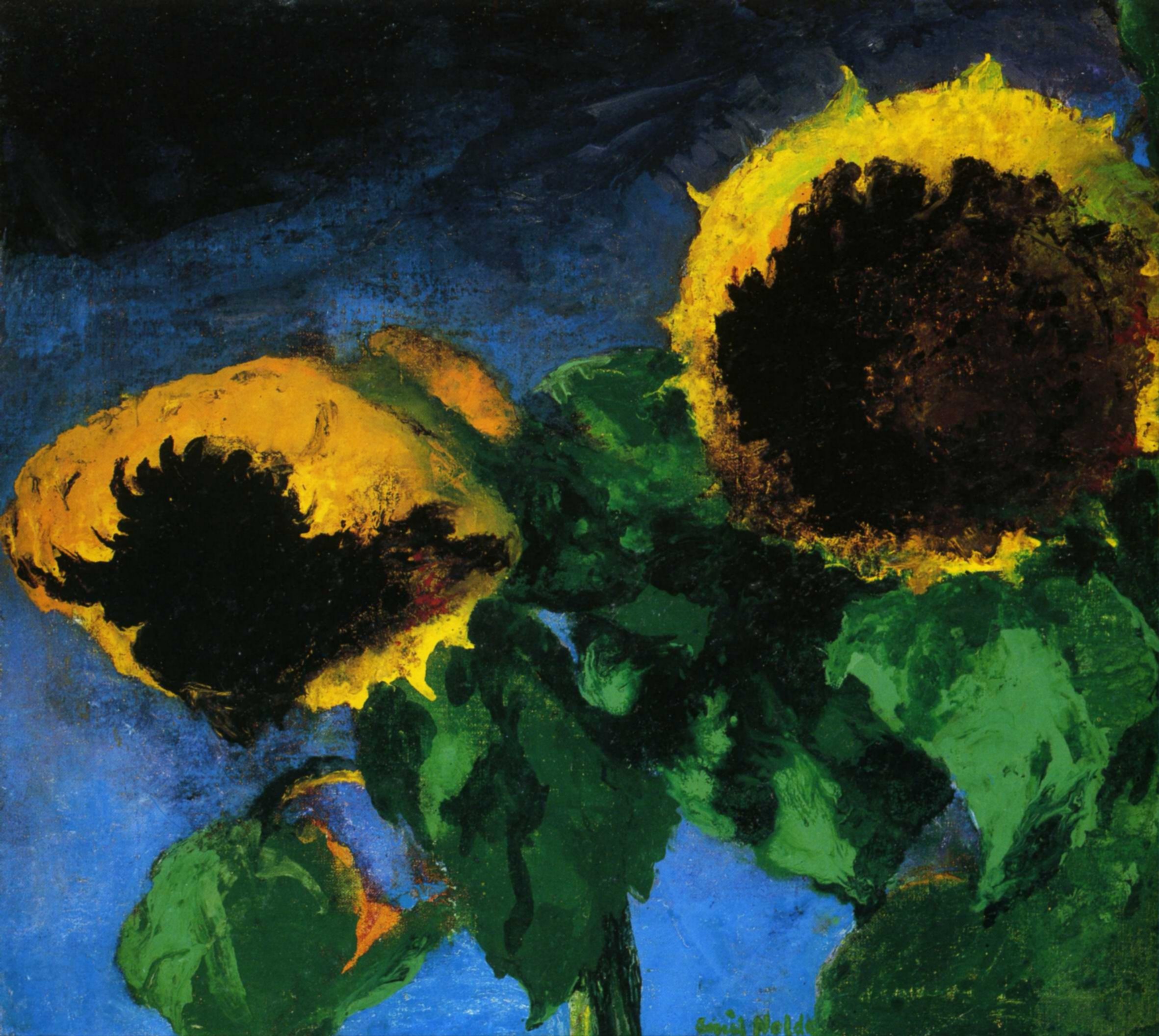 1932 Emil Nolde - Sunflowers in bloom